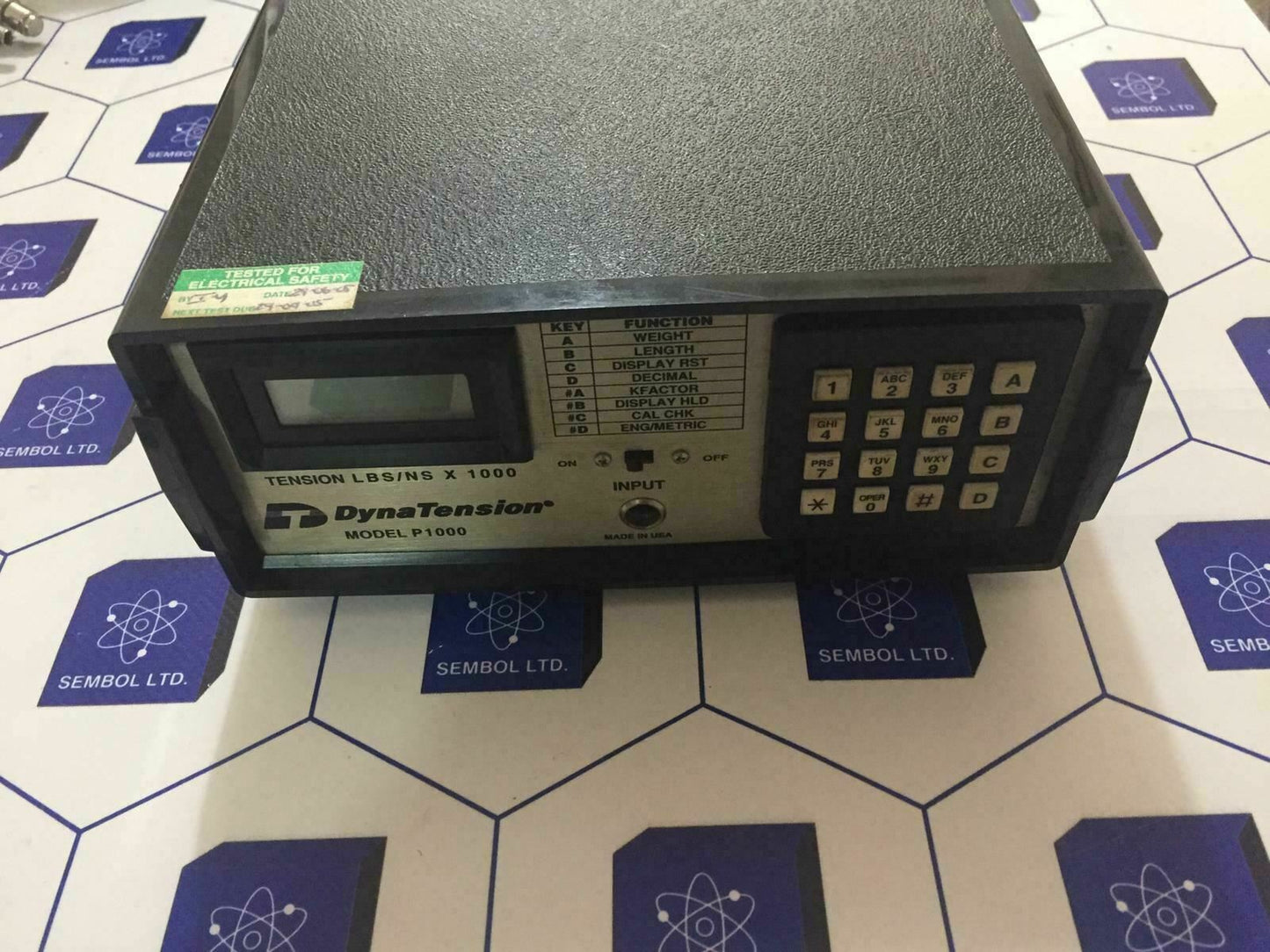 Dynatenstion P1000 multi-purpose portable tension meter LBS/NS X 1000