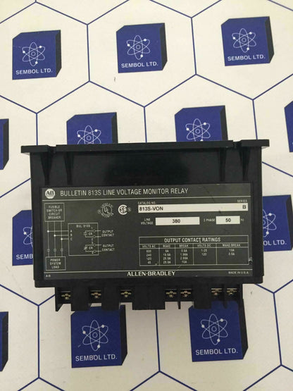 ALLEN-BRADLEY 813S-VON Ser. B LINE VOLTAGE MONITOR RELAY