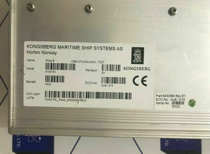 Kongsberg marıtıme ship system as RAo-8 6200360 Revision E1 Ra0-8 Free Shipping