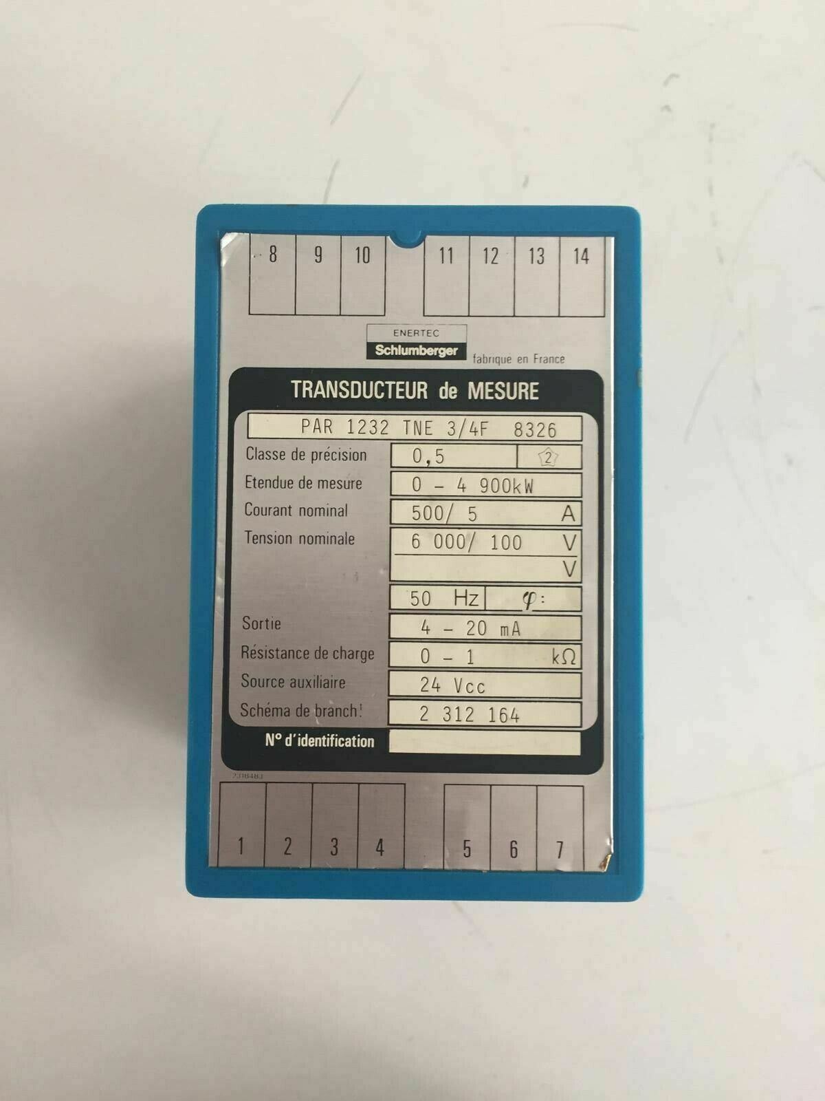 SCHLUMBERGER PAR 1232 TNE 3/4F 8326 PAR1232TNE3/4F8326