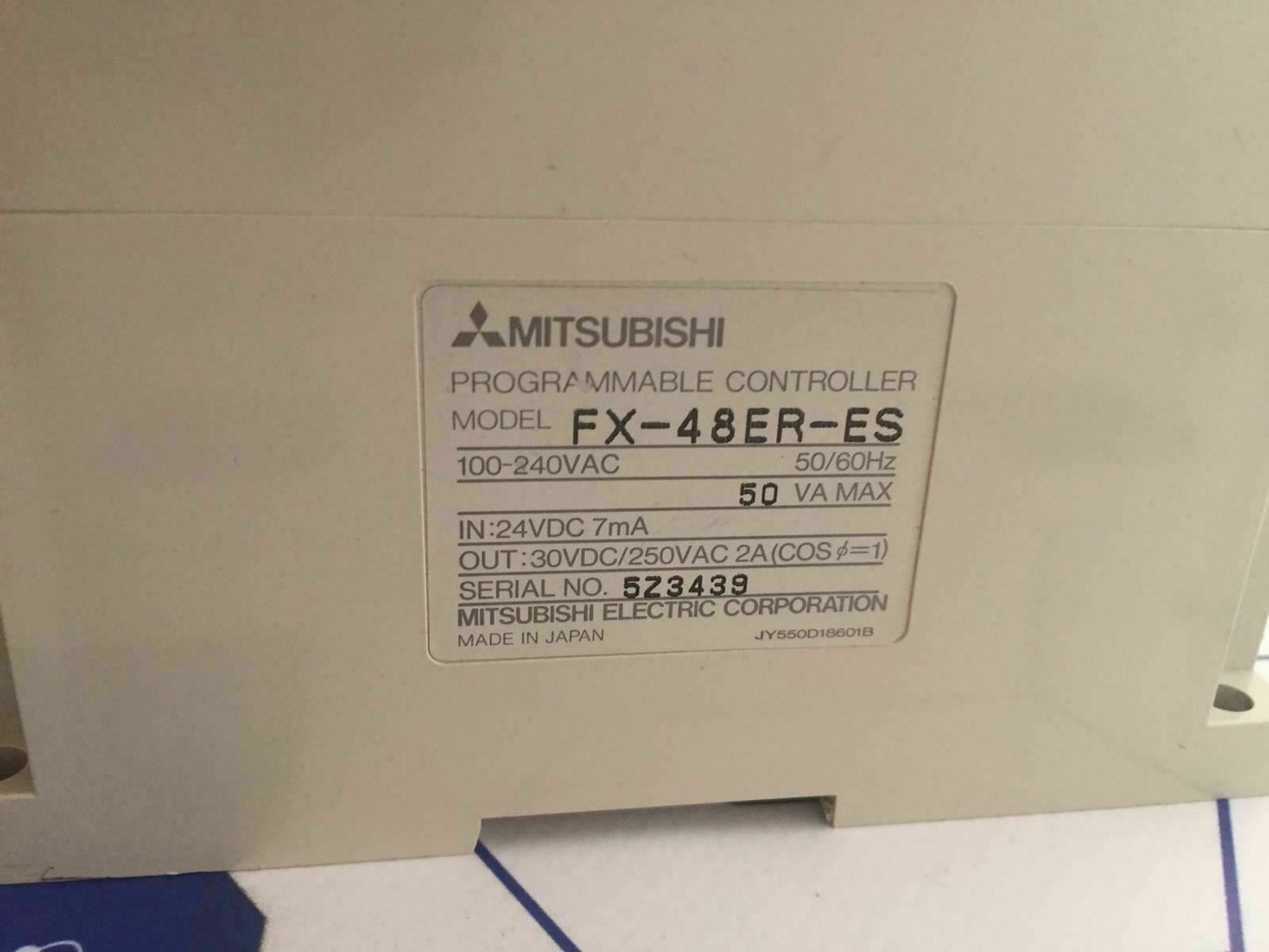 MITSUBISHI MELSEC FX-48ER-ES fx-48er-es PROGRAMMABLE CONTROLLER