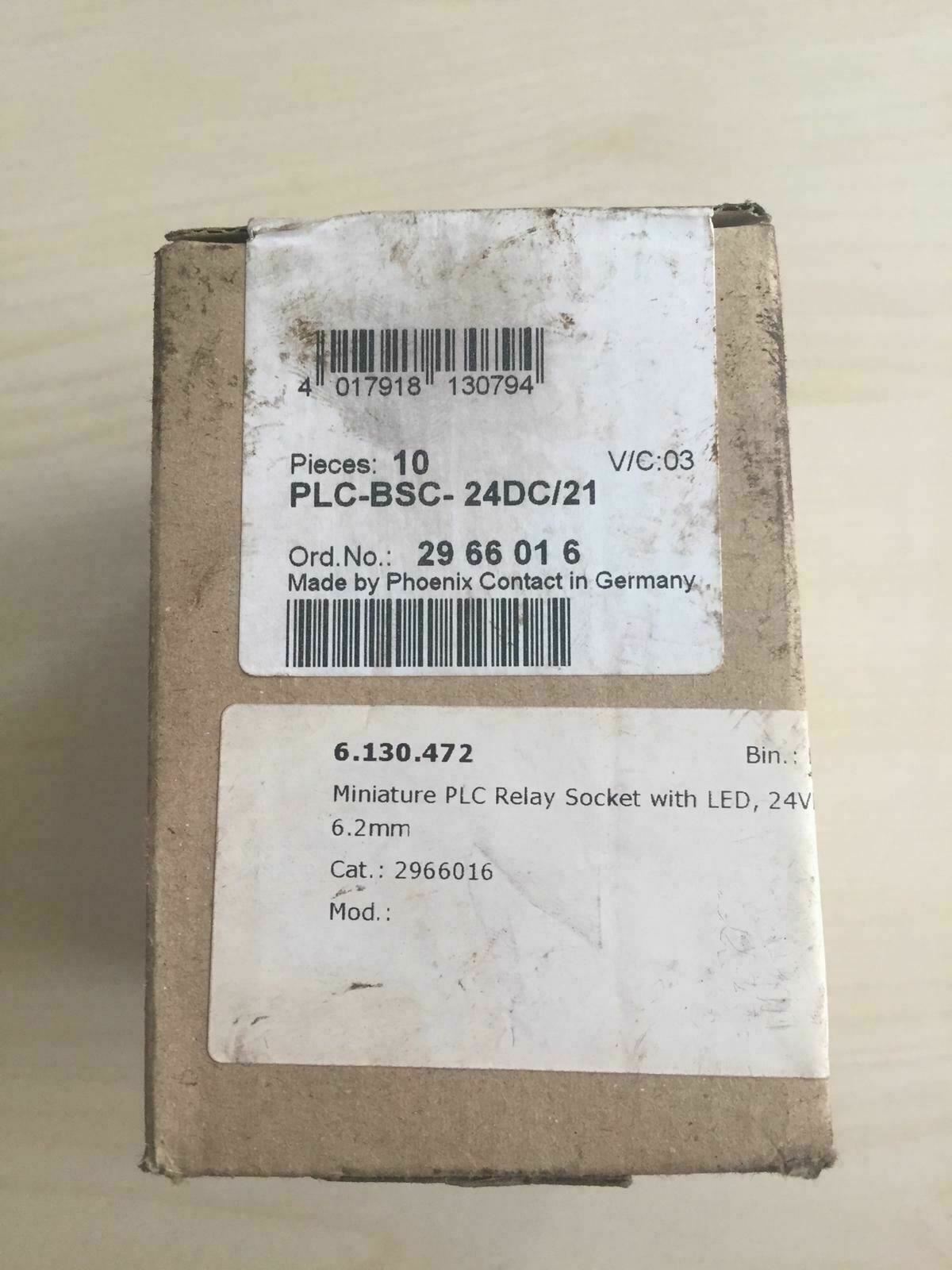 Lot Of 10 Pcs Phoenix Contact Plc-bsc-24dc/21 Terminal Block