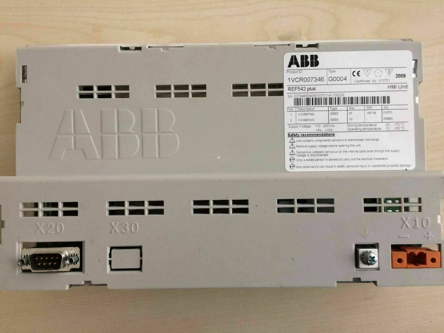 ABB AUTOMATION Machine Terminal REF542 PLUS 1VCR007346 G004