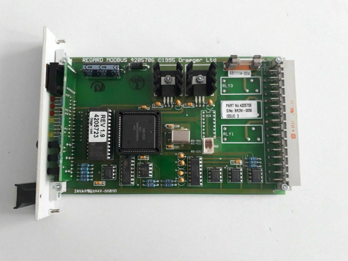 DRAGER REGARD MODBUS 4205706 Control Board