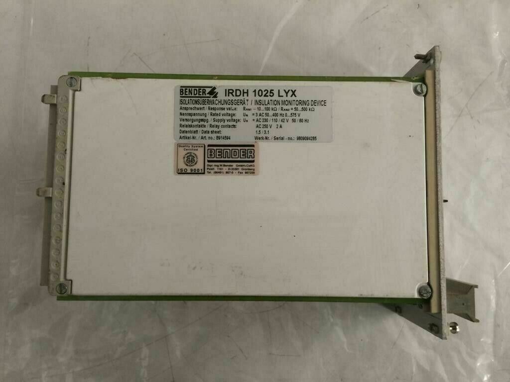 BENDER IRDH 1025 LYX INSULATION MONITORING DEVICE