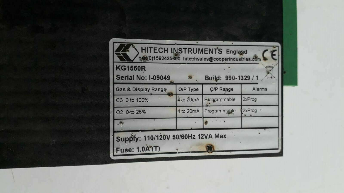 HITECH INSTRUMENTS KG1550R GAS ANALYSER