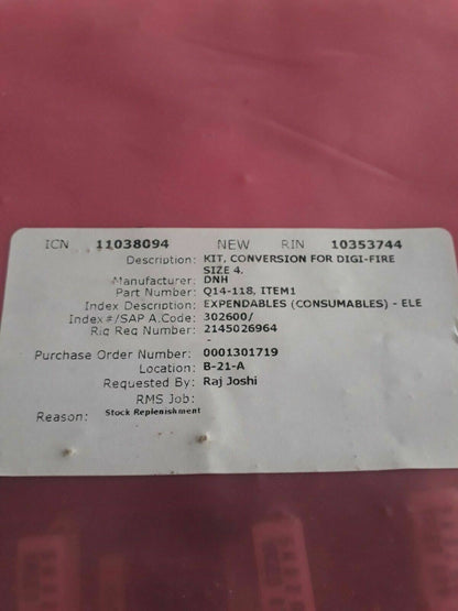 DNH INDUSTRIES MASTER BD 08-1028F 35-1055F