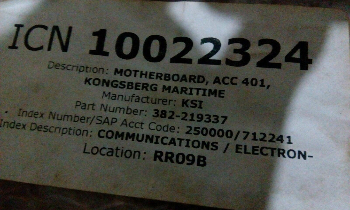 KONGSBERG ACC 401 MOTHERBOARD