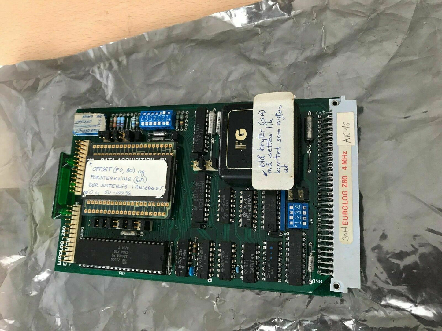 EUROLOG Z80 CIRCUIT BOARD CARD EML-AIC16