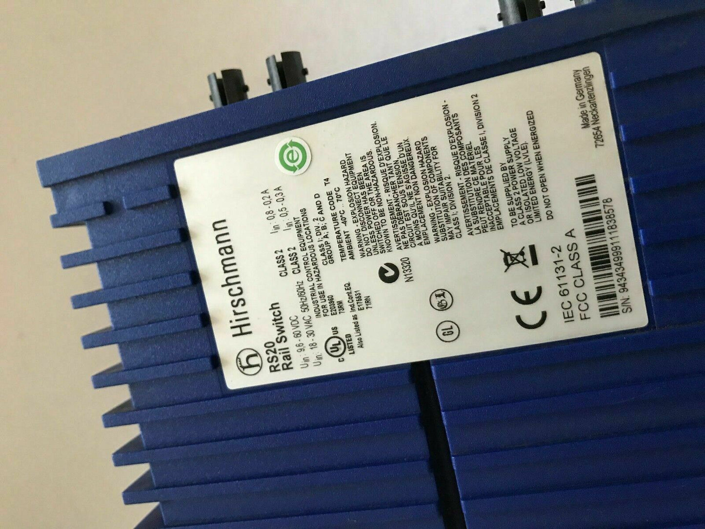 Hirschmann RS20 Rail Switch Ethernet