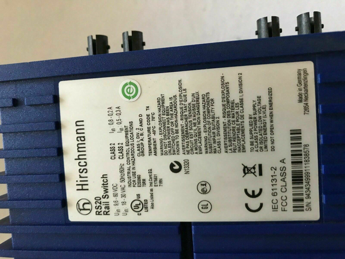 Hirschmann RS20 Rail Switch Ethernet