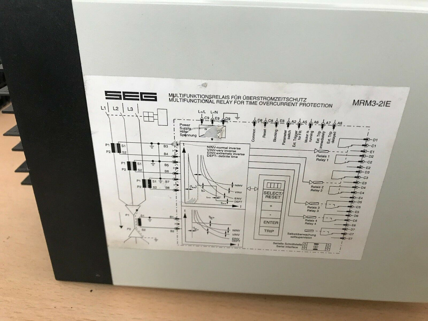 Woodward Seg Motor MRM3-2IE /  MRM32I1E1DM  REV.F Protection Relay