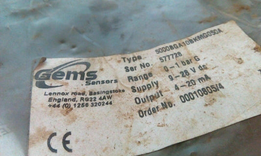 GEMS SENSORS 5000BGA10BKMG050A