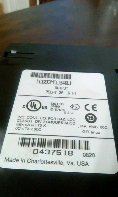 GE-FANUC IC693MDL940J RELAY OUTPUT MODULE