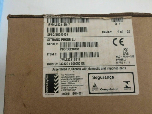 Siemens milltronics level probe ultrasonic level transmitter 7ML5221-1BB17