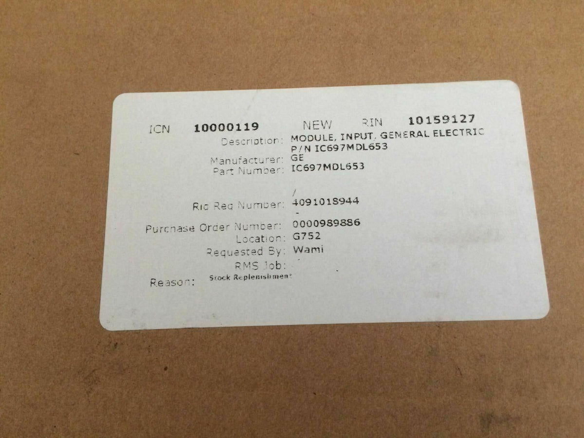 NEW SEALED GE FANUC IC697MDL653H Ethernet Discrete Logic Input Module 24VDC 32PT