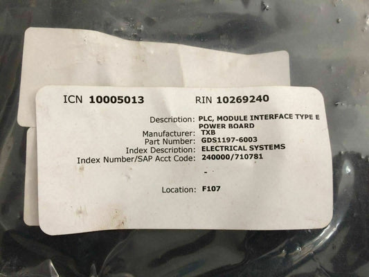 Cegelec Controls 20X4350 PLC, Module Interface Type E Power Board GDS1197-6003