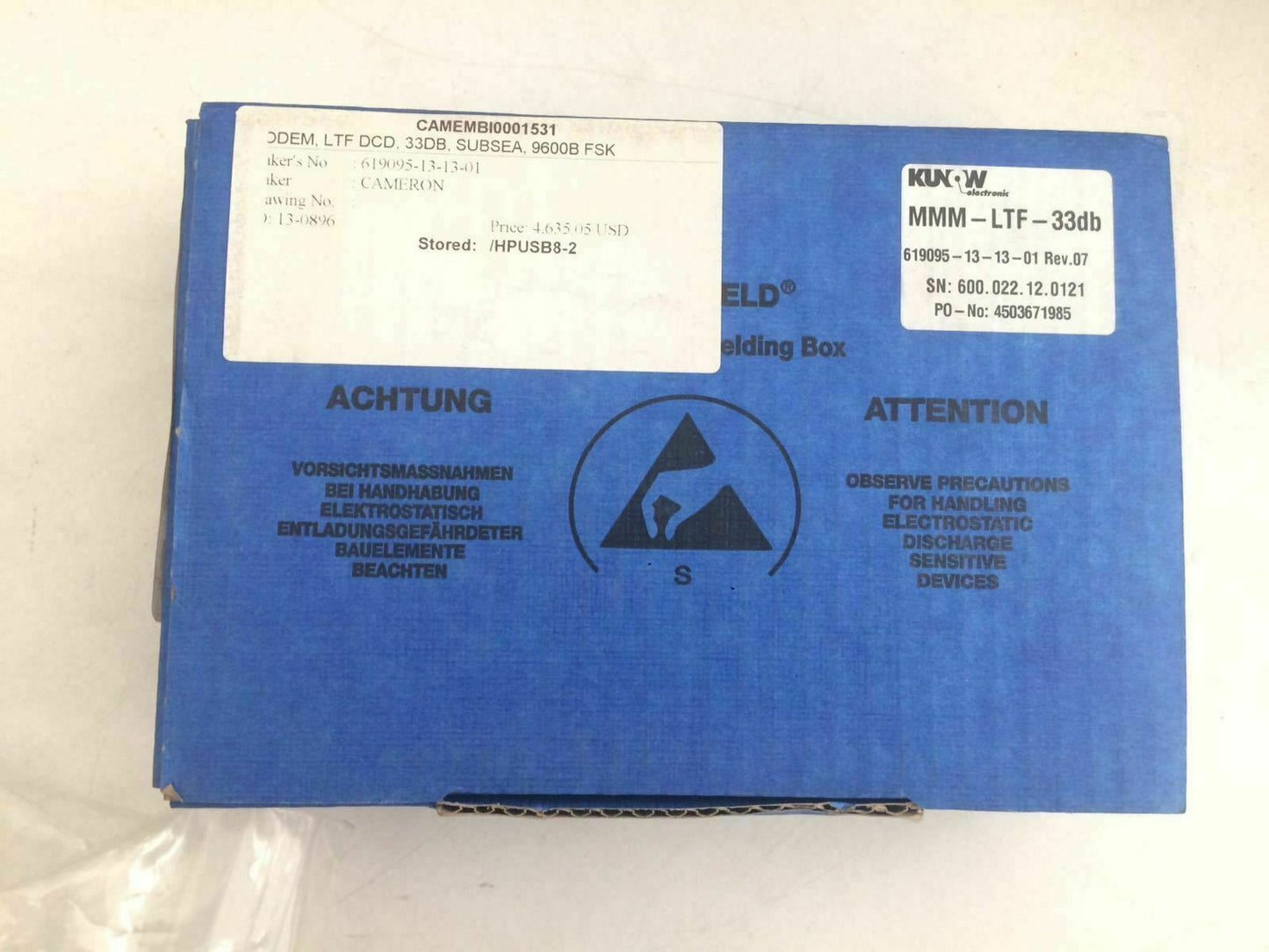 Kunow Pep Kontron 4503671985 MMM-LTF-33db LTF DCD SUBSEA 619095-13-13-01