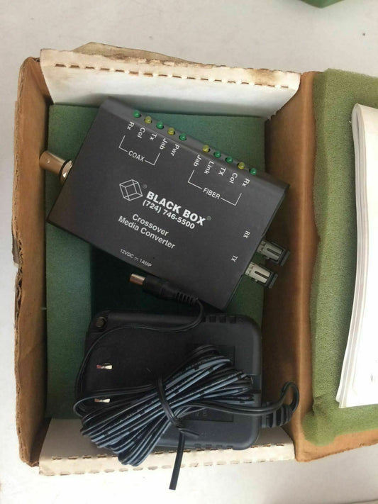 BLACK BOX CROSSOVER MEDIA CONVERTER 746-5500 LE1500A-BNC