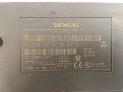 Siemens SIMATIC S7-400, SM 431 6ES7 431-1KF10-0AB0  Free Express Shipping