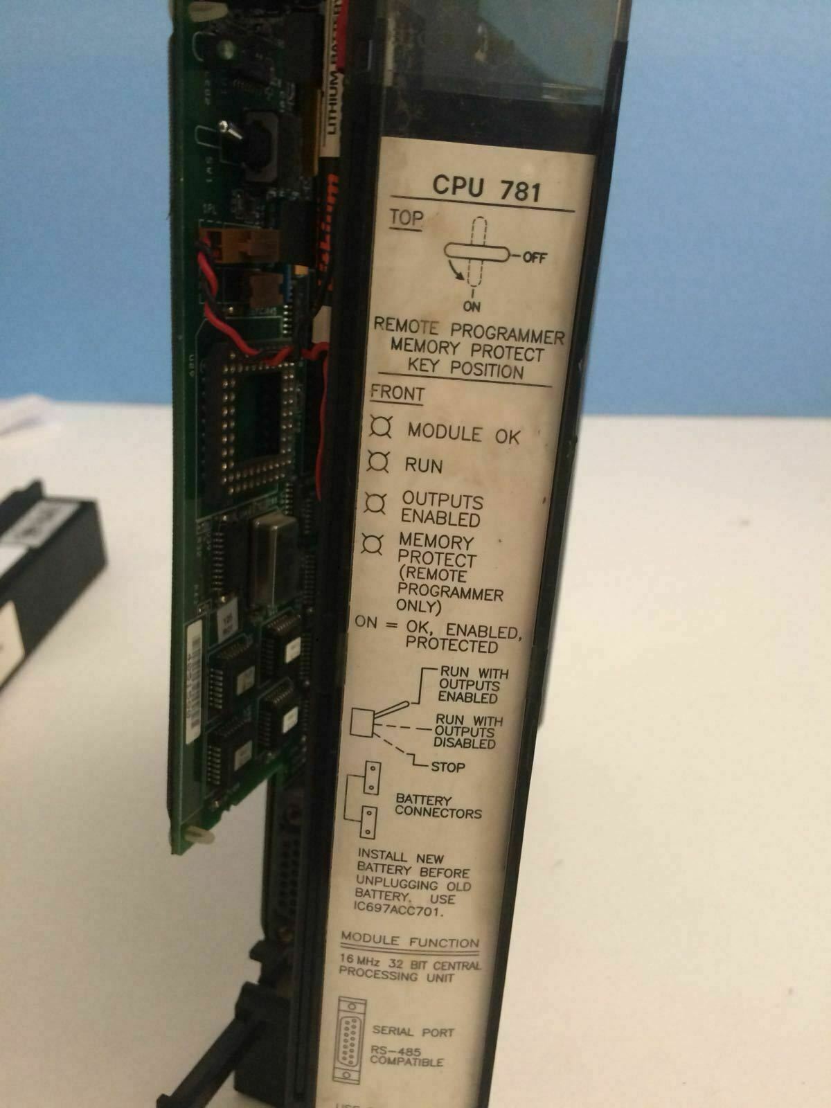 GE FANUC IC697CPU781-JE CENTRAL PROCESS UNIT