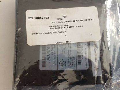 GE FANUC IC693CPU351-KT Free Dhl Express Shipping