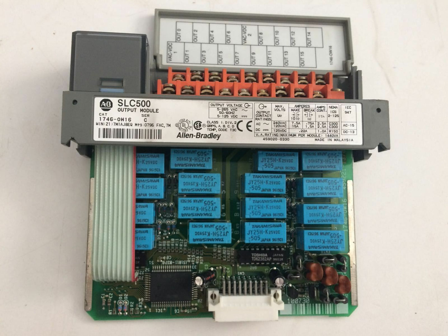 Allen Bradley 1746-OW16 Ser C 1746-0W16 SLC500 Module Output