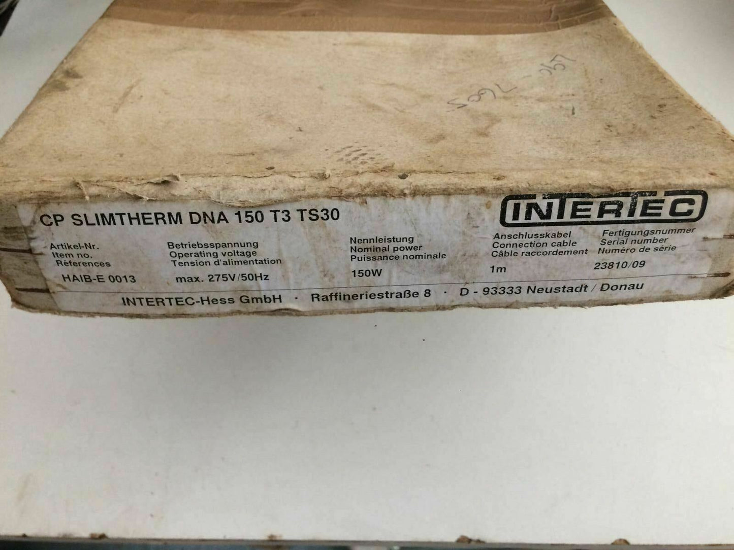 Intertec CP Slimtherm DNA 150T3 TS30