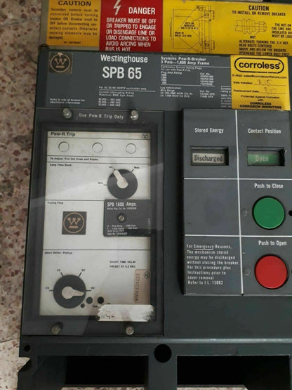 Westinghouse Spb-65 Circuit Breaker SPB65 1600 Amp (Ship by Dhl express)