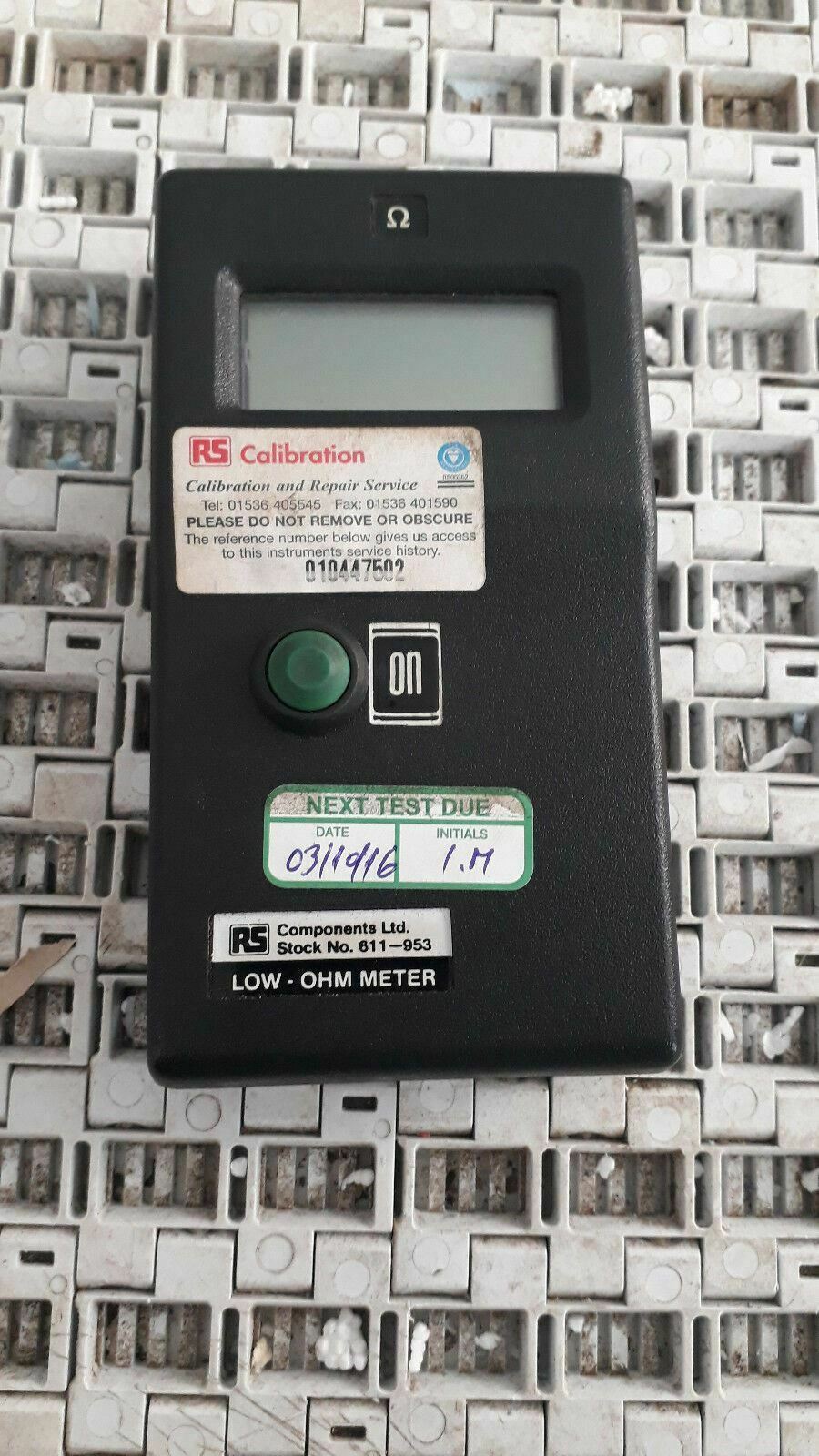 RS components m210 low ohm meter calibration 611-953