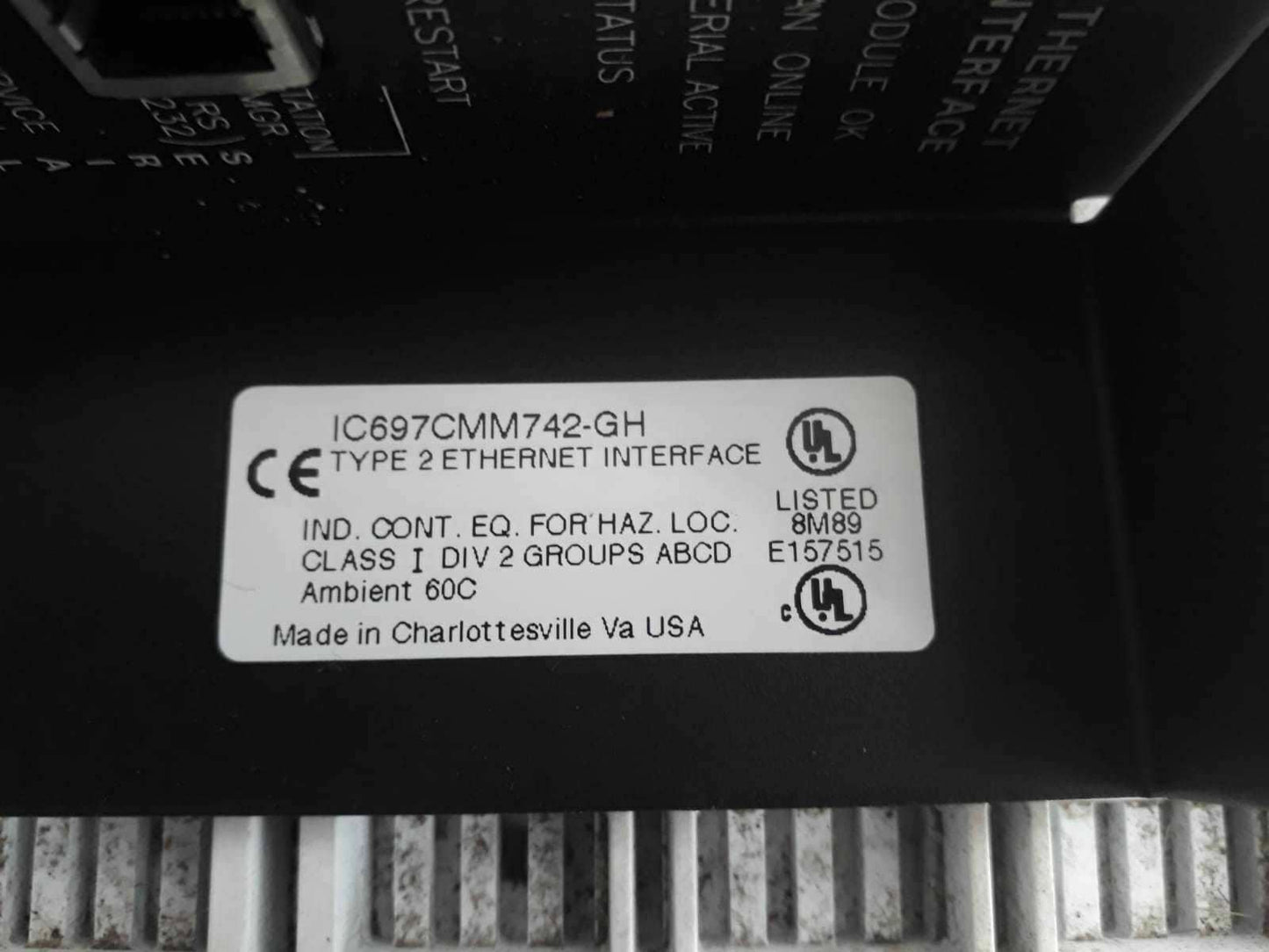 Ge FANUC 90-70 IC697CMM742-GH Ic697cmm742-gh Type 2 Ethernet Interface Card