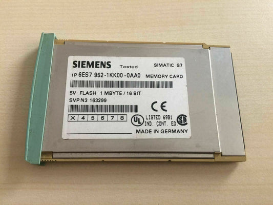 SIEMENS MEMORY CARD SIMATIC S7 6ES7 952-1KK00-0AA0 5V VOLTS 1 MB 16 BIT