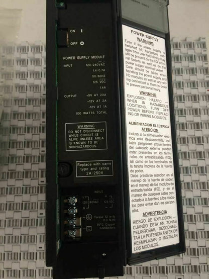 Ge FANUC Alspa  IC697PWR713J C80-75 Series Power Supply Module