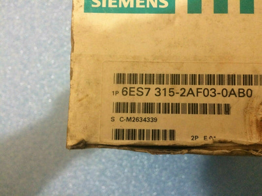 Siemens 1P 6ES7 315-2AF03-0AB0  Cpu315-2dp PLC Simatic CPU 315