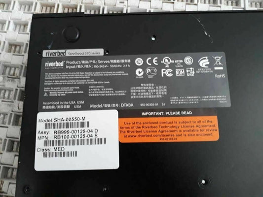 Riverbed Steelhead 550 SHA-00550-M WAN Load Balancer & Accelerator