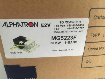 E2V TECHOLIGIYES EEV MAGNETRON MG5223F (ALPHATRON) Furuno 000-109-081