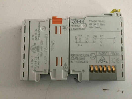 Lot of 5 pieces WAGO 24VDC 4-CHANNEL DIGITAL INPUT MODULE 750-402