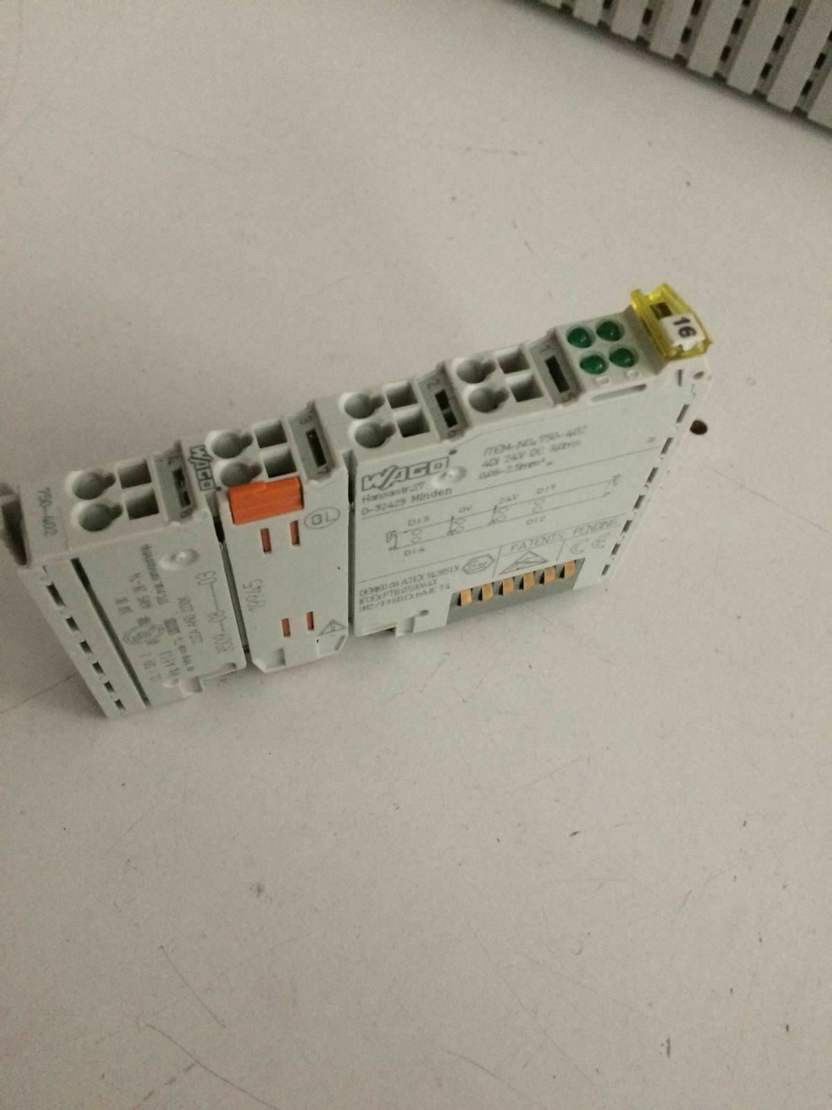 Lot of 5 pieces WAGO 24VDC 4-CHANNEL DIGITAL INPUT MODULE 750-402