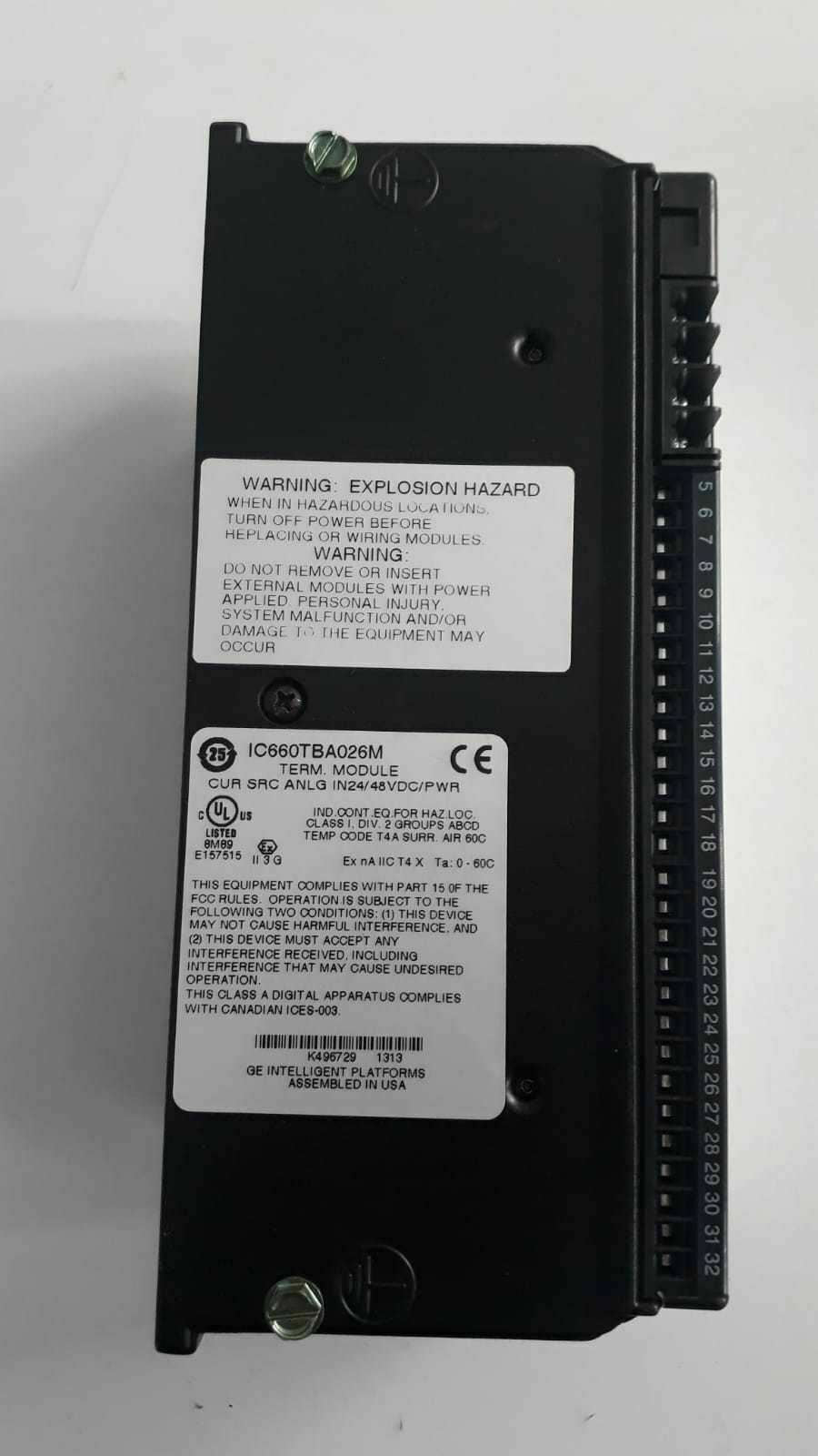 GE FANUC GENIUS I/O BLOCK IC660TBA026M  IC660EBA026M