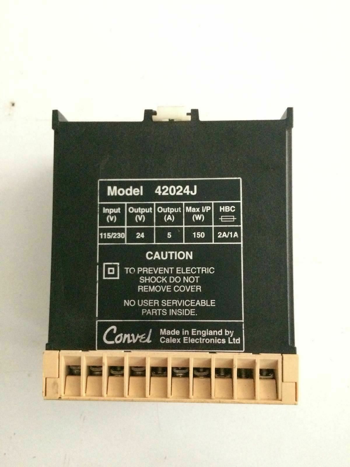 CONVEL MODEL 42024J DIN RAIL MOUNTED POWER SUPPLY