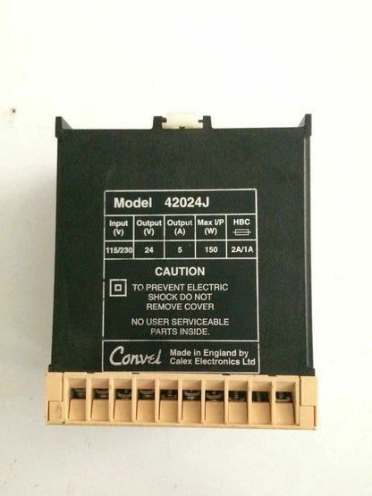 CONVEL MODEL 42024J DIN RAIL MOUNTED POWER SUPPLY