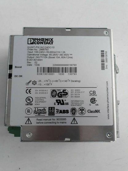 PHOENIX CONTACT QUINT-PS-100-240 AC/24DC/10  2938604
