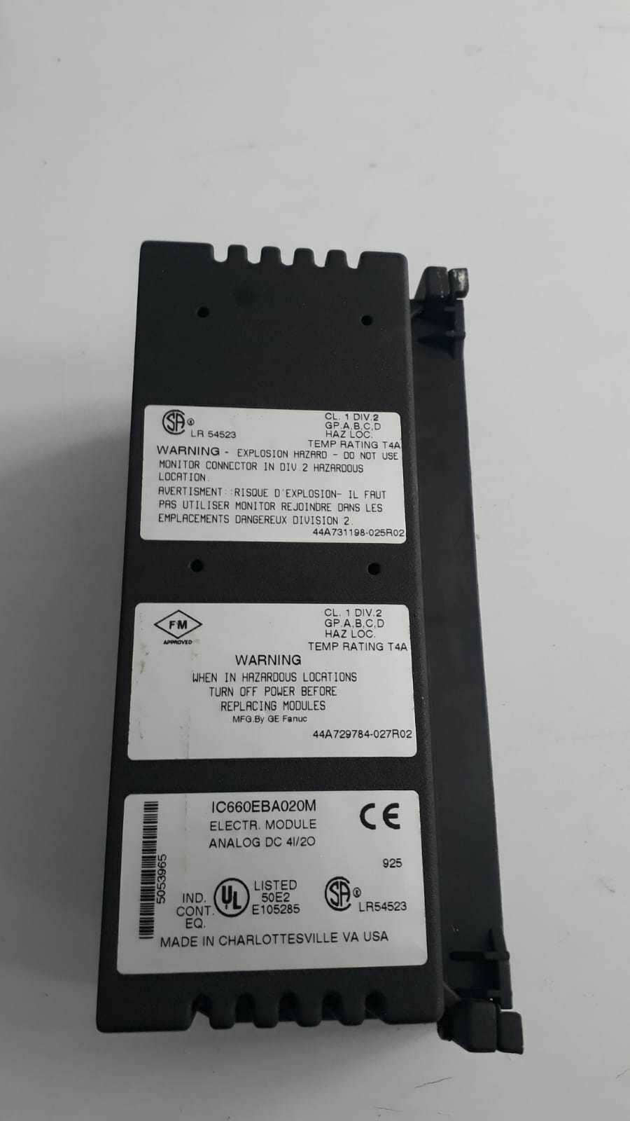 GE Fanuc Genius IC660TSA020K / IC660BBA020M Analog I/O Module
