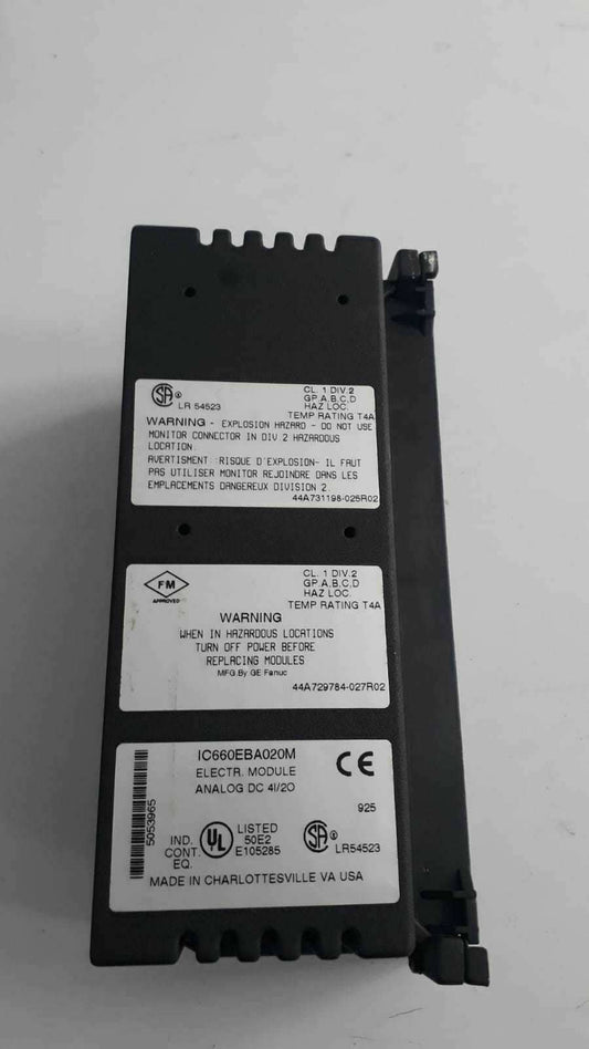 GE Fanuc Genius IC660TSA020K / IC660BBA020M Analog I/O Module
