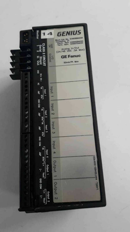 GE Fanuc Genius IC660TSA020K / IC660BBA020M Analog I/O Module