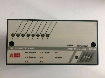 ABB Procontic CS31 ICSI08D1 I/0 Remote Unit 230VAC 10VA