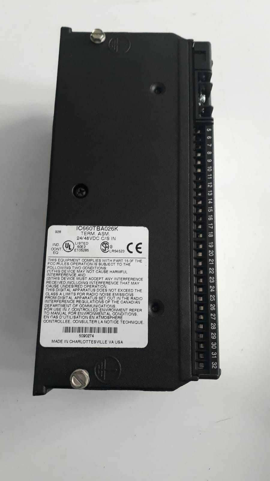 GE FANUC GENIUS BLOCK IC660TBA026K TERMINAL IC660EBA026K  24VDC