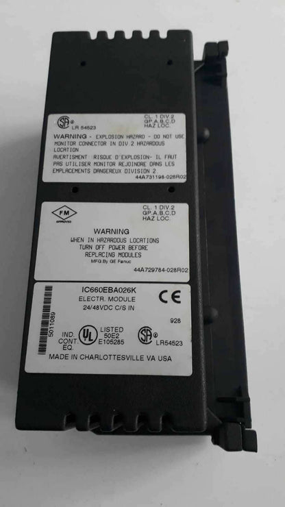 GE FANUC GENIUS BLOCK IC660TBA026K TERMINAL IC660EBA026K  24VDC