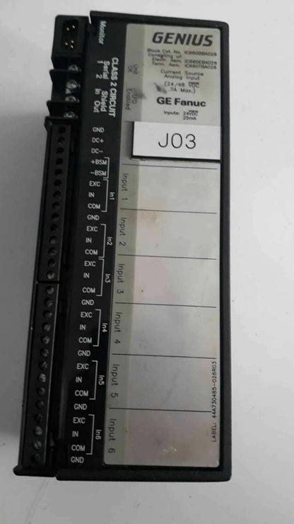 GE FANUC GENIUS BLOCK IC660TBA026K TERMINAL IC660EBA026K  24VDC