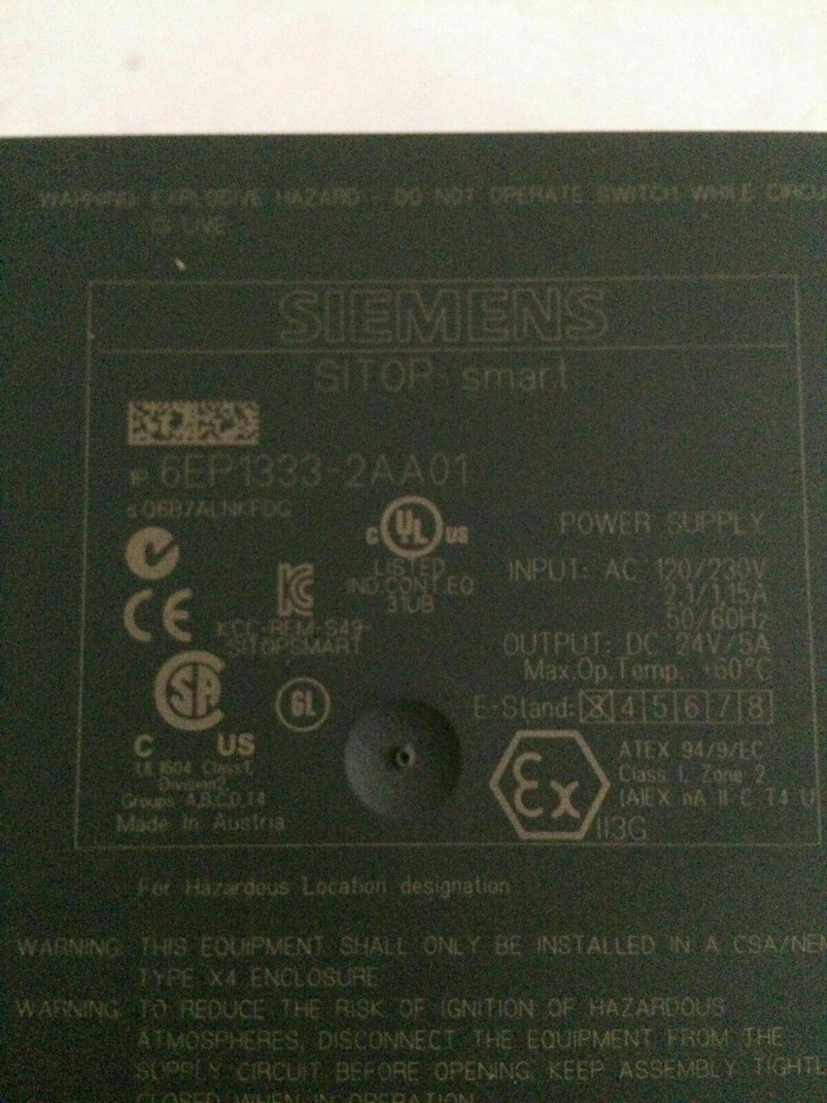 Siemens 6EP1333-2AA01 SITOP SMART Power Supply